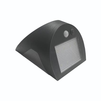Επιτοίχιο ηλιακό φωτιστικό LED με αισθητήρα LED/3W/3,7V 3000/4000K 1200 mAh IP54 ανθρακί