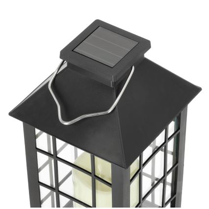 LED Ηλιακό κρεμαστό φωτιστικό LED/0,02W/1,2V 1xAA 2700K IP44 200 mAh μαύρο