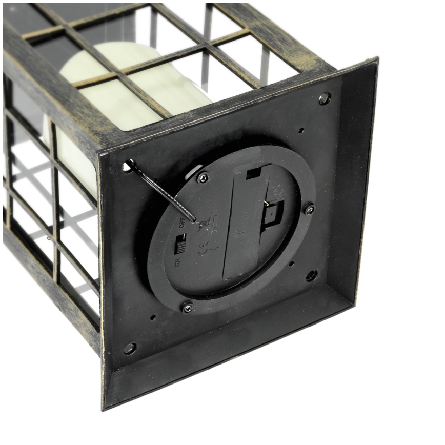 LED Ηλιακό κρεμαστό φωτιστικό LED/0,02W/1,2V 1xAA 2700K IP44 200 mAh πατίνα