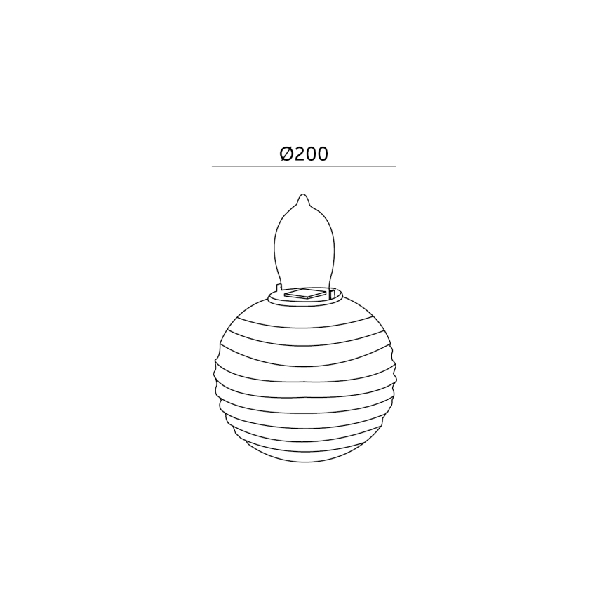 LED Ηλιακό κρεμαστό φωτιστικό LED/0,02W/1,2V 3000K IP44 1xAAA 100 mAh