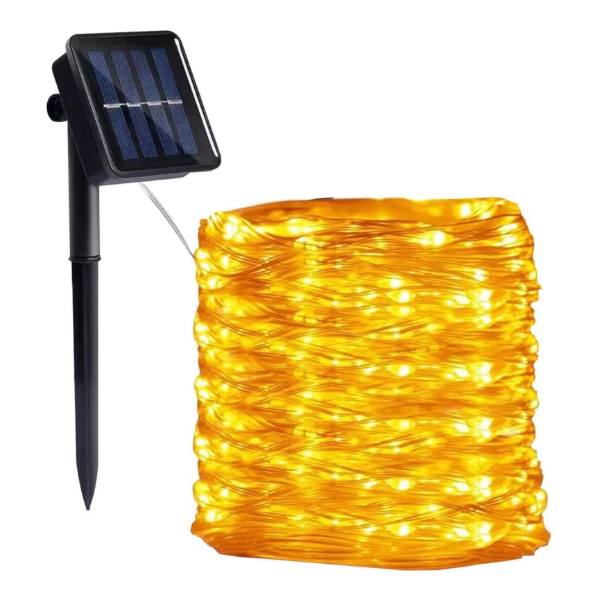 LED - Ηλιακό λαμπάκια 300xLED/0,12W/1,2V 1xAA 27 m IP44 3000K 800 mAh