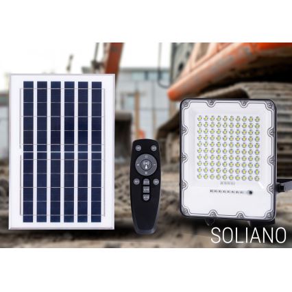 LED Εξωτερικού χώρου dimming ηλιακό προβολέας LED/50W/3,2V 4500K IP65 μαύρο + τηλεχειριστήριο
