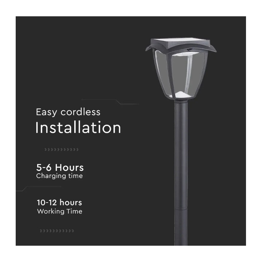 LED Ηλιακό φωτιστικό LED/2W/230V 93 cm 3000/6000K IP65