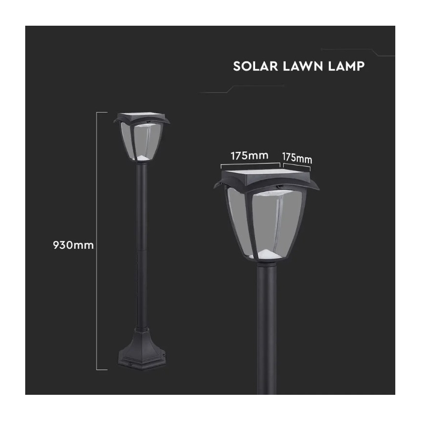 LED Ηλιακό φωτιστικό LED/2W/230V 93 cm 3000/6000K IP65