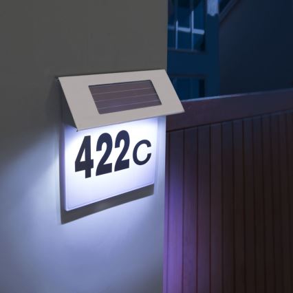 LED Ηλιακό φωτιστικό αριθμός οικίας LED/1,2V IP44