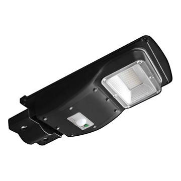LED Ηλιακό φωτιστικό δρόμου με ρυθμιζόμενη ένταση φωτισμού και αισθητήρα κίνησης και λυκόφωτος LED/6W/3,2V 6000K IP65 5000 mAh μαύρο + τηλεχειριστήριο