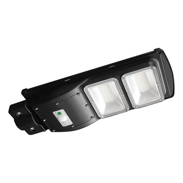 LED Ηλιακό φωτιστικό δρόμου με ρυθμιζόμενη ένταση φωτισμού και αισθητήρα κίνησης και λυκόφωτος LED/8W/3,2V 6000K IP65 9000 mAh μαύρο + τηλεχειριστήριο