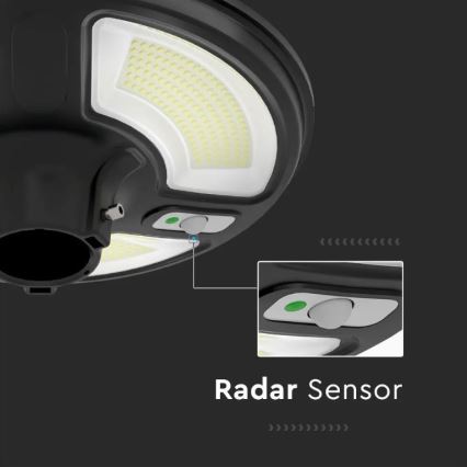 LED Ηλιακό φωτιστικό κήπου με αισθητήρα LED/10W/3,2V 6500K IP65 25000 mAh + τηλεχειριστήριο