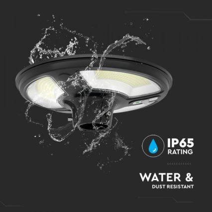 LED Ηλιακό φωτιστικό κήπου με αισθητήρα LED/10W/3,2V IP65 4000K + τηλεχειριστήριο