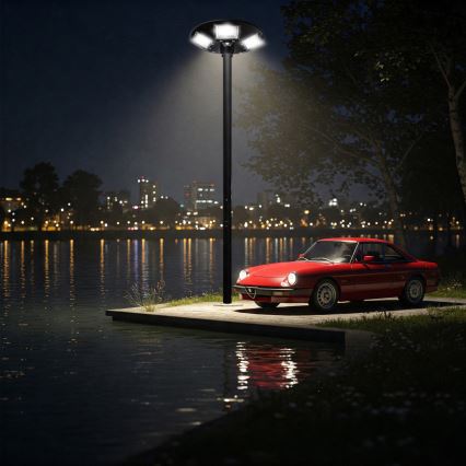 LED Dimmable ηλιακό φωτιστικό δρόμου με αισθητήρα LED/22W/6V 18000 mAh 6500K IP65 μαύρο + τηλεχειριστήριο