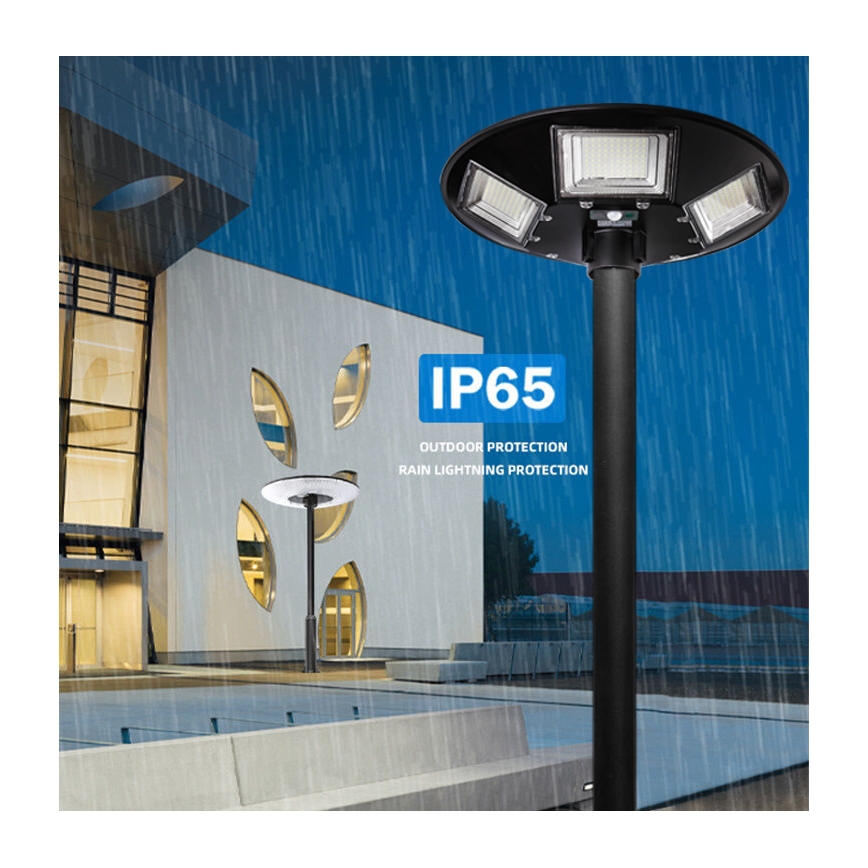 LED Dimmable ηλιακό φωτιστικό δρόμου με αισθητήρα LED/22W/6V 18000 mAh 6500K IP65 μαύρο + τηλεχειριστήριο