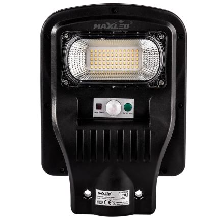 LED Dimmable ηλιακό φωτιστικό δρόμου με αισθητήρα LED/60W/6V 5500 mAh 6500K IP65 μαύρο + τηλεχειριστήριο