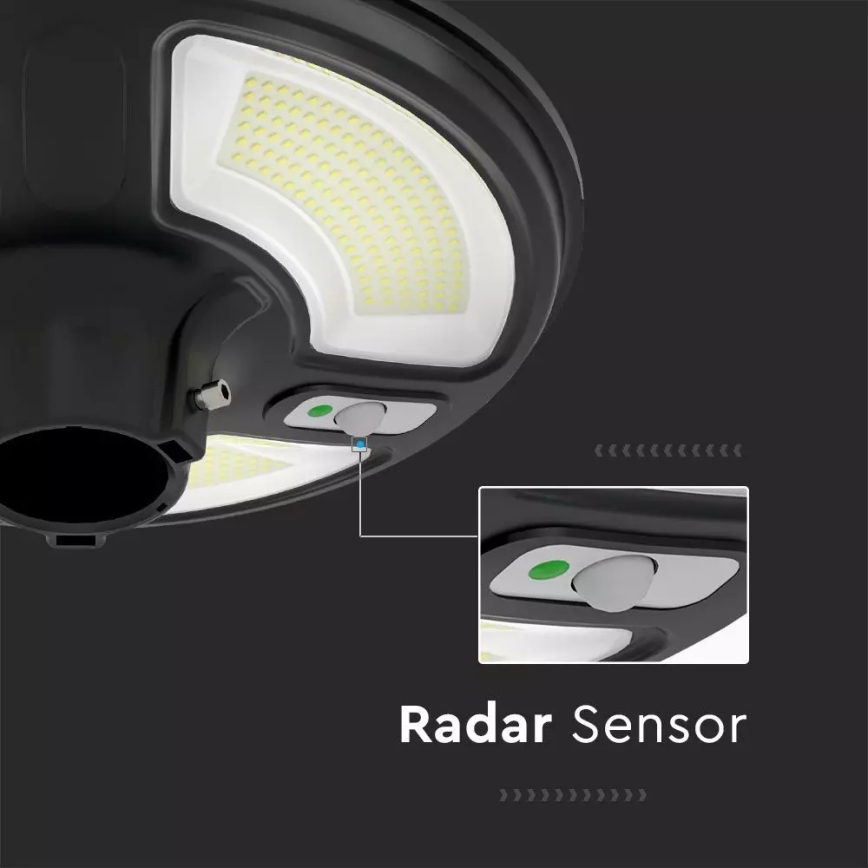 LED Ηλιακό φωτιστικό κήπου με αισθητήρα LED/7,5W/3,2V IP65 4000K 15000 mAh + τηλεχειριστήριο