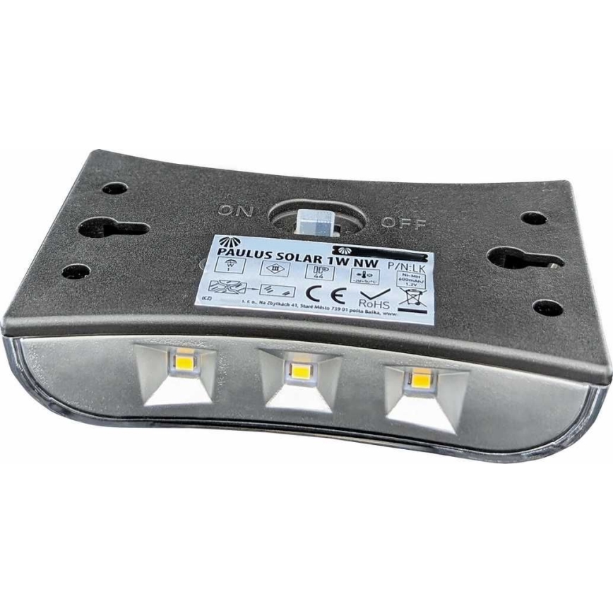 LED Ηλιακό φωτιστικό τοίχου LED/1W IP44