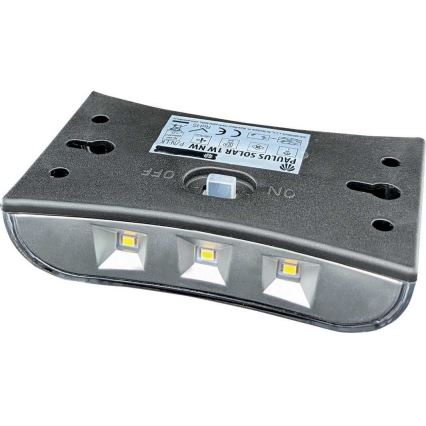 LED Ηλιακό φωτιστικό τοίχου LED/1W IP44