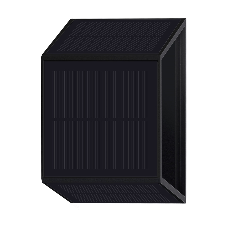 LED Ηλιακό Επιτοίχιο Φωτιστικό WINGS LED/2W/1300 mAh 3,7V 6000K IP54 μαύρο