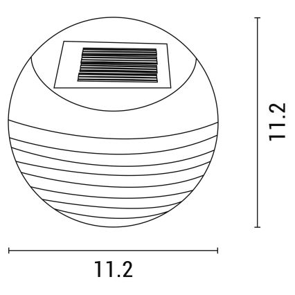 LED ηλιακό φωτιστικό τοίχου με αισθητήρα LED/0,06W/1,2V 200mAh 3000K IP44