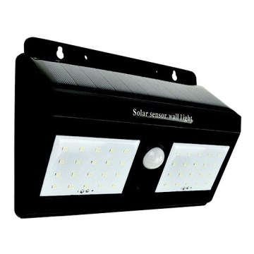 LED ηλιακό φωτιστικό τοίχου με αισθητήρα LED/1,2W/3,7V 1200mAh 6500K IP65