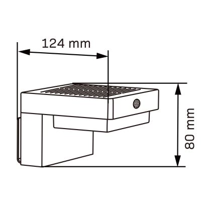 LED Ηλιακό Επιτοίχιο Φωτιστικό με Αισθητήρα MALI LED/4,5W/3,7V 2000 mAh IP44 μαύρο