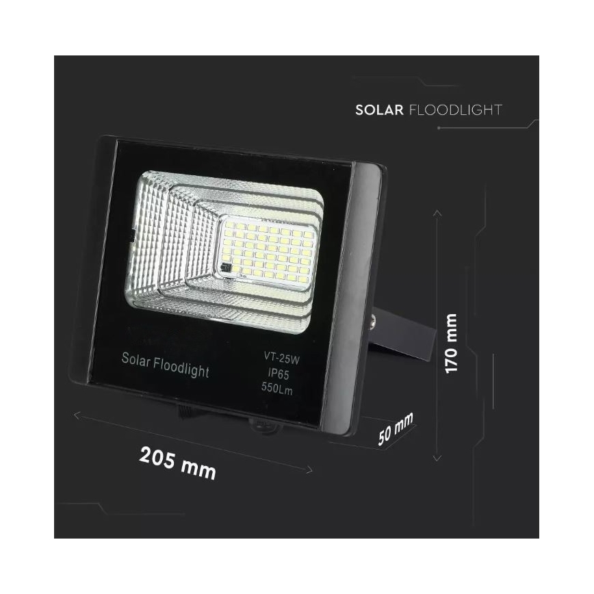LED Ηλιακός προβολέας Dimmable LED/12W/3,2V 6000K IP65 5000 mAh + τηλεχειριστήριο