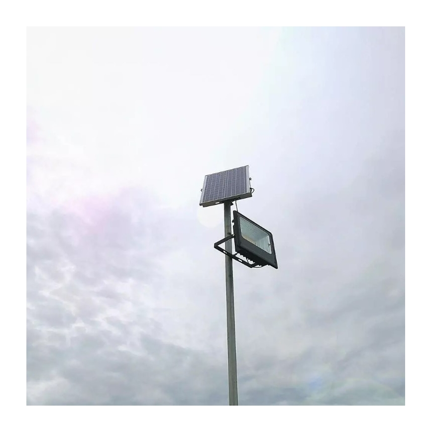 LED Ηλιακός προβολέας Dimmable LED/16W/3,2V 4000K IP65 10000 mAh + τηλεχειριστήριο