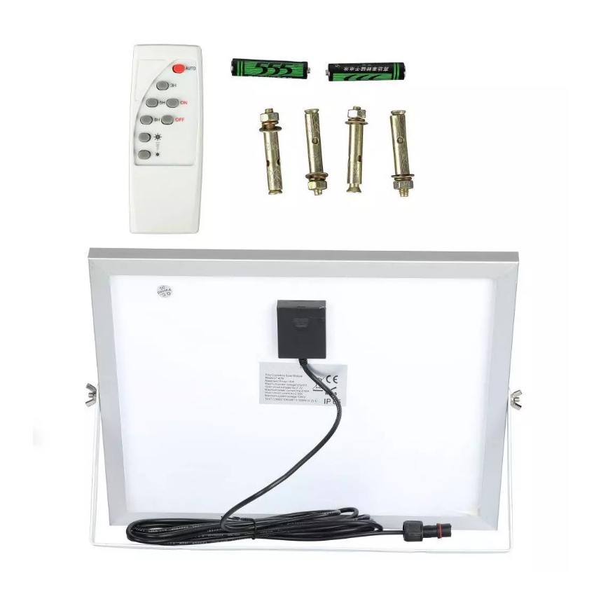 LED Ηλιακός προβολέας Dimmable LED/16W/3,2V 4000K IP65 10000 mAh + τηλεχειριστήριο