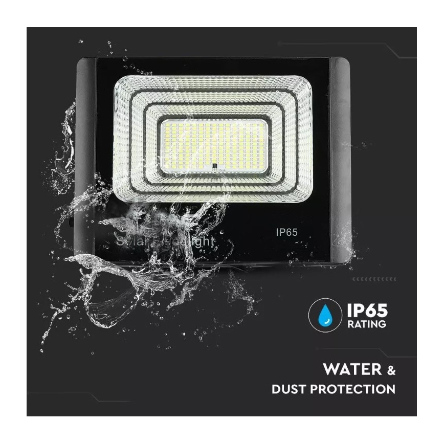 LED Ηλιακός προβολέας Dimmable LED/16W/3,2V 4000K IP65 10000 mAh + τηλεχειριστήριο