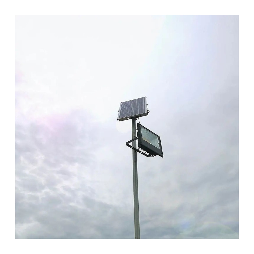 LED Ηλιακός προβολέας Dimmable LED/20W/6,4V 4000K IP65 10000 mAh + τηλεχειριστήριο