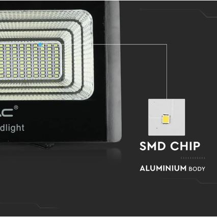 LED Ηλιακός προβολέας Dimmable LED/20W/6,4V 4000K IP65 10000 mAh + τηλεχειριστήριο