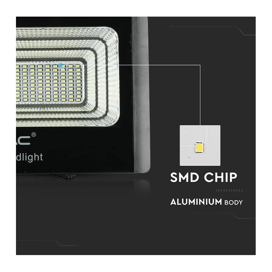 LED Ηλιακός προβολέας Dimmable LED/20W/6,4V 4000K IP65 10000 mAh + τηλεχειριστήριο
