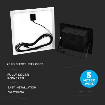 LED Ηλιακός προβολέας Dimmable LED/20W/6,4V 4000K IP65 10000 mAh + τηλεχειριστήριο