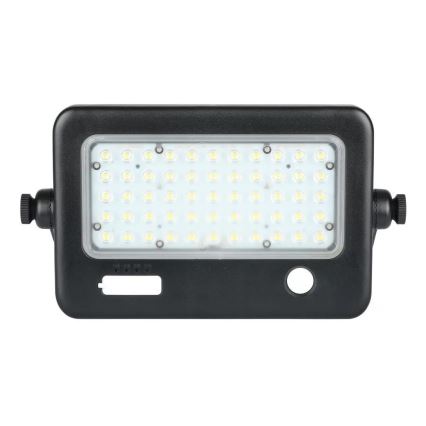 LED Ηλιακός προβολέας Dimmable με αισθητήρα LED/10W/3,7V 4000K IP65 7200 mAh + USB port