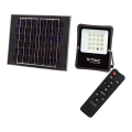 LED Ηλιακός προβολέας εξωτερικού χώρου LED/12W/3,2V 4000K IP65 10000 mAh + τηλεχειριστήριο
