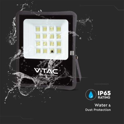 LED Ηλιακός προβολέας εξωτερικού χώρου LED/12W/3,2V 4000K IP65 10000 mAh + τηλεχειριστήριο