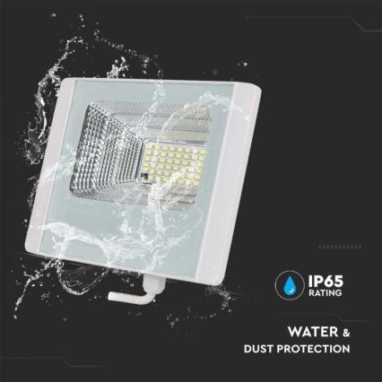 LED Ηλιακός προβολέας εξωτερικού χώρου LED/12W/3,2V IP65 6400K + τηλεχειριστήριο
