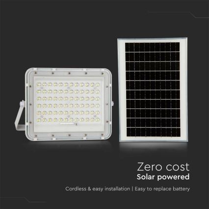 LED Εξωτερικού χώρου dimming ηλιακός προβολέας LED/15W/3,2V IP65 4000K 12000 mAh λευκό + τηλεχειριστήριο