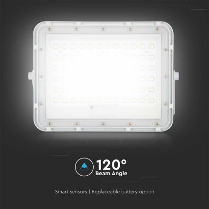 LED Εξωτερικού χώρου dimming ηλιακός προβολέας LED/15W/3,2V IP65 4000K 12000 mAh λευκό + τηλεχειριστήριο
