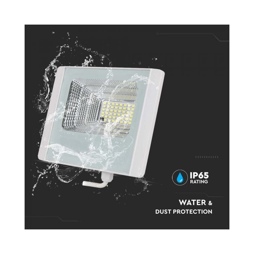 LED Ηλιακός προβολέας εξωτερικού χώρου LED/20W/3,2V IP65 4000K 20000 mAh + τηλεχειριστήριο