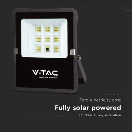LED Ηλιακός προβολέας εξωτερικού χώρου LED/6W/3,2V 4000K IP65 5000 mAh + τηλεχειριστήριο