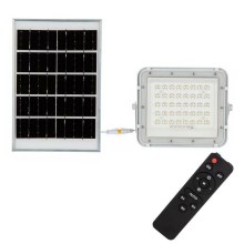 LED ηλιακός προβολέας εξωτερικού χώρου ντιμαριζόμενος LED/10W/3,2V IP65 6400K λευκό + τηλεχειριστήριο