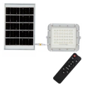 LED ηλιακός προβολέας εξωτερικού χώρου ντιμαριζόμενος LED/6W/3,2V IP65 4000K λευκό + τηλεχειριστήριο