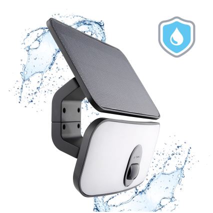 LED Ηλιακός προβολέας με αισθητήρα LED/13W/3,7V IP65 4000K 4000 mAh