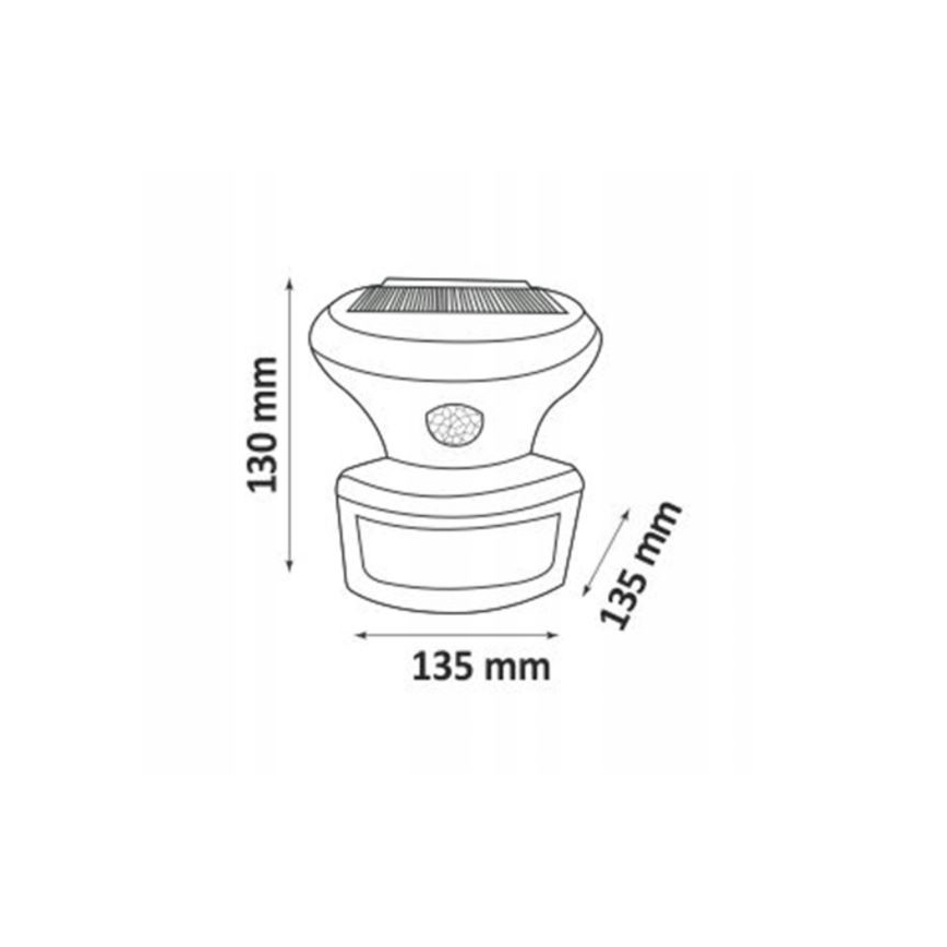 LED Ηλιακός προβολέας με αισθητήρα  PIR LED/5W IP44