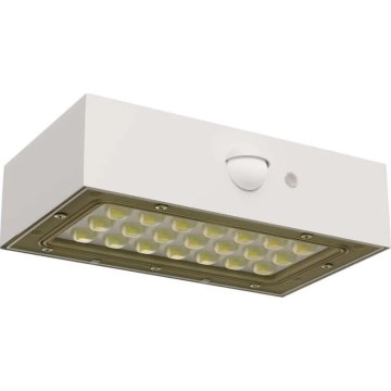 LED Ηλιακός προβολέας με αισθητήρα κίνησης LED/3,7V 1200mAh 4000K IP65 λευκό