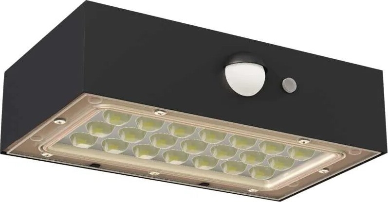LED Ηλιακός προβολέας με αισθητήρα κίνησης LED/3,7V 1200mAh 4000K IP65 μαύρο