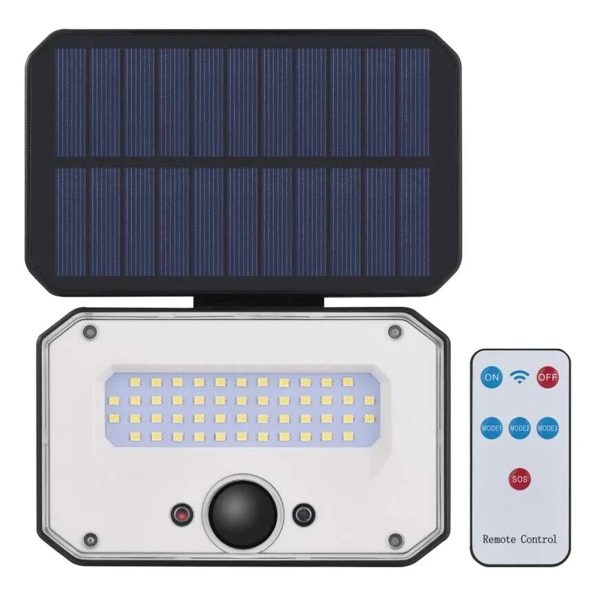 LED Ηλιακός προβολέας με αισθητήρα κίνησης SPILO LED/3,7V 3600mAh 3000K IP54 + τηλεχειριστήριο