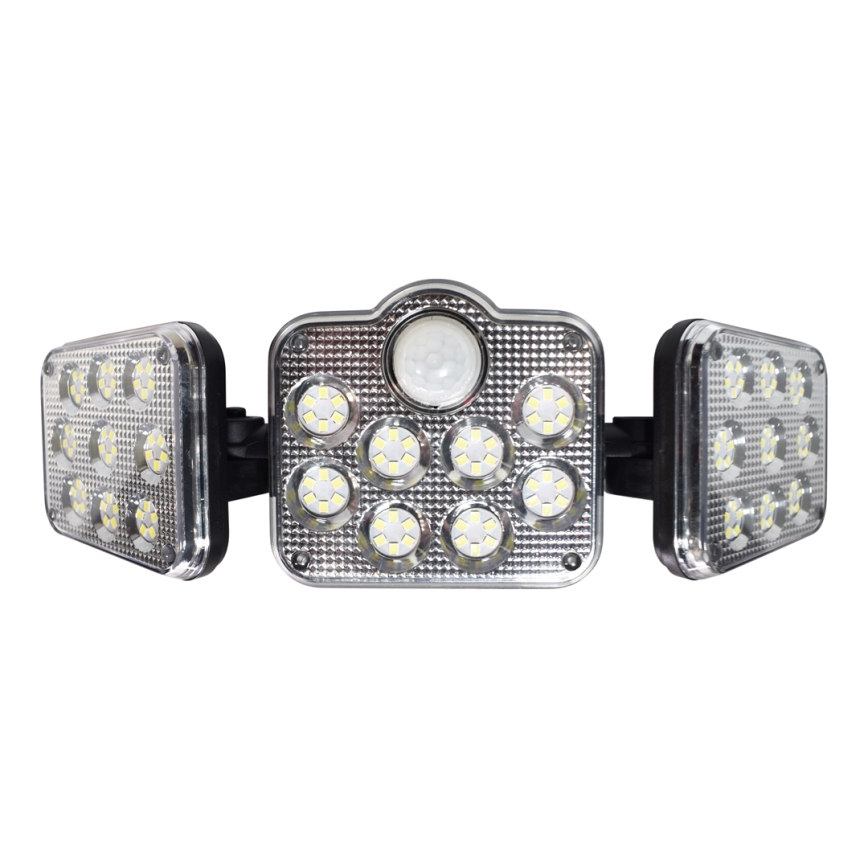 LED ηλιακός προβολέας με αισθητήρα κίνησης και λυκόφως LED/20W/3,7V 1200 mAh IP44 + τηλεχειριστήριο