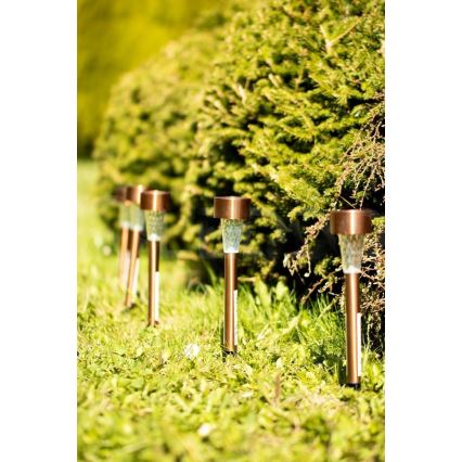 Ηλιακός λαμπτήρας LED LED/2V 40 mAh IP44 σε χαλκό