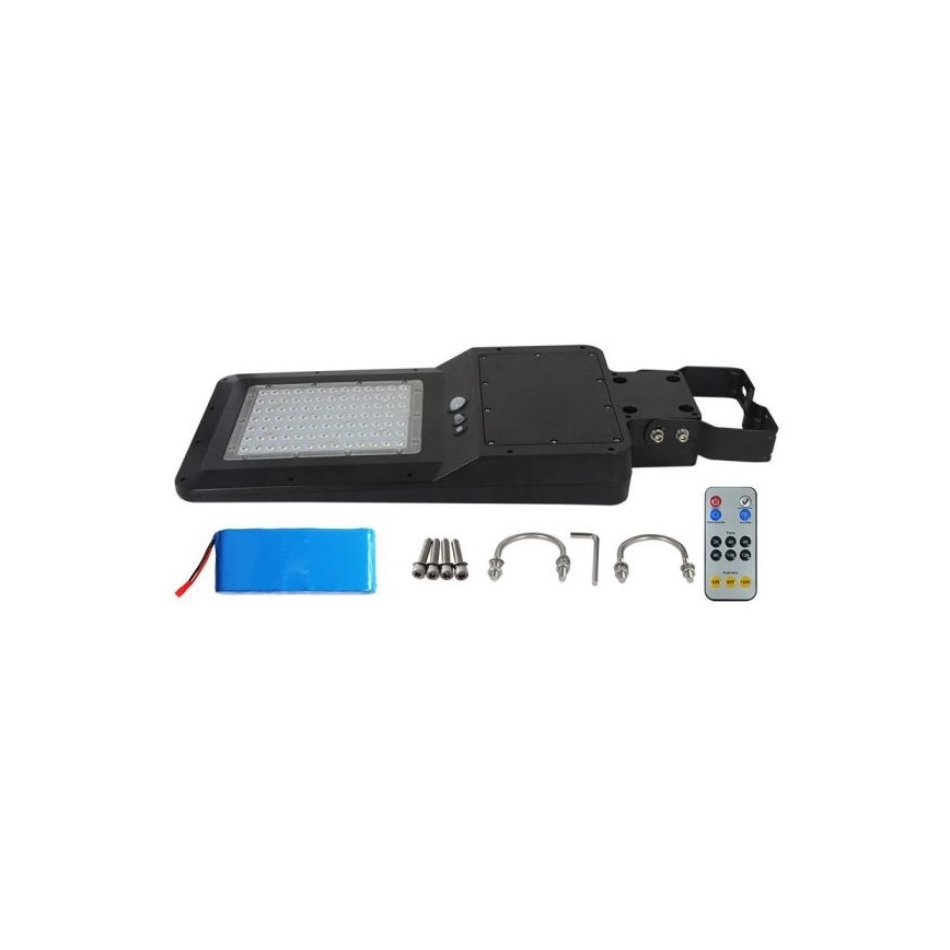 Ηλιακός LED φωτισμός δρόμου με αισθητήρα LED/40W/9,6V IP65 6000K 12000 mAh + τηλεχειριστήριο