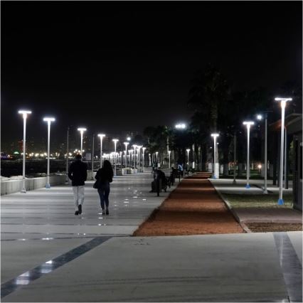 LED ηλιακός φωτισμός δρόμου με αισθητήρα LUVIA LED/15W/3,2V 6500K IP54 5400 mAh + τηλεχειριστήριο